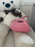 Clunch bag 13cm all'uncinetto personalizzabile