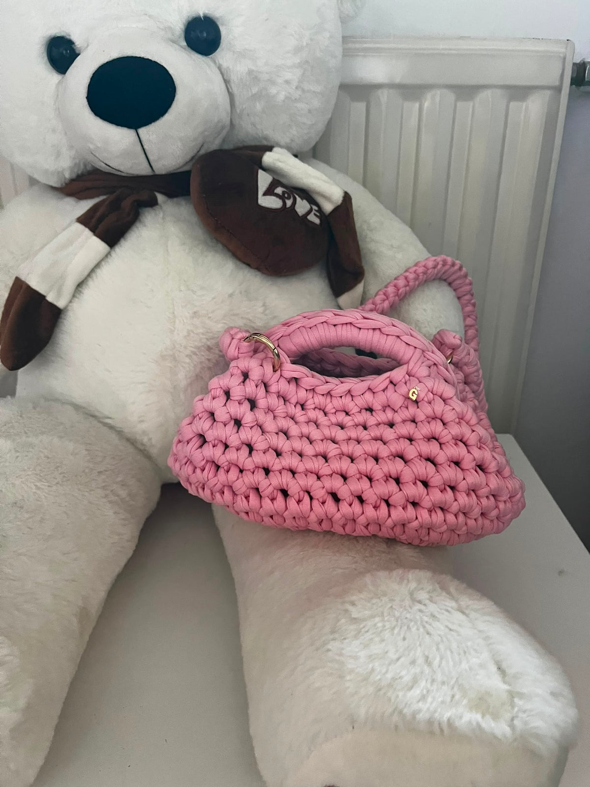 Clunch bag 13cm all'uncinetto personalizzabile