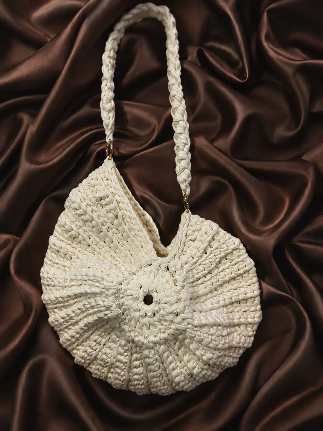 Conchiglia bag maxi all'uncinetto personalizzabile