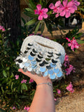 Clunch bag 16cm all'uncinetto personalizzabile